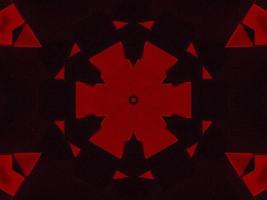 Dark red metallic kaleidoscope background. Abstract and symmetric pattern with horor vibes photo