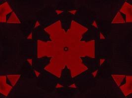 Dark red metallic kaleidoscope background. Abstract and symmetric pattern with horor vibes photo