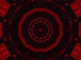 Dark red metallic kaleidoscope background. Abstract and symmetric pattern with horor vibes photo