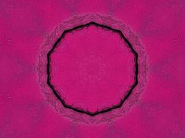 Magenta brick wall kaleidoscope pattern abstract unique symmetric and aesthetic background photo