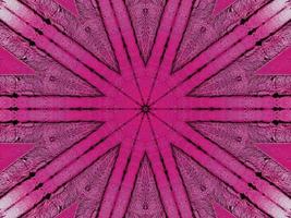 Magenta brick wall kaleidoscope pattern abstract unique symmetric and aesthetic background photo