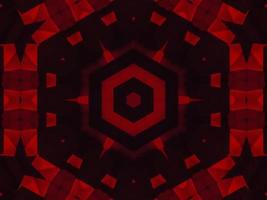 Dark red metallic kaleidoscope background. Abstract and symmetric pattern with horor vibes photo