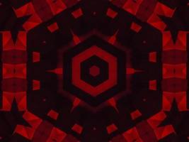 Dark red metallic kaleidoscope background. Abstract and symmetric pattern with horor vibes photo