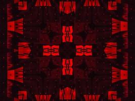 Dark red metallic kaleidoscope background. Abstract and symmetric pattern with horor vibes photo