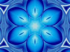 Dark blue watercolor kaleidoscioe floral pattern abstract unique symmetric and aesthetic background photo