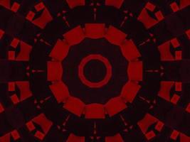 Dark red metallic kaleidoscope background. Abstract and symmetric pattern with horor vibes photo