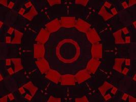 Dark red metallic kaleidoscope background. Abstract and symmetric pattern with horor vibes photo