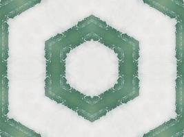 Green watercolor on the wall kaleidoscope background with abstract and unique pattern photo