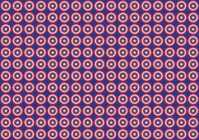 Abstract Comic Star Circular Shield with a striped dot Seamless pattern inspired by pop art style composed in a Blue Square shape form backdrop vector