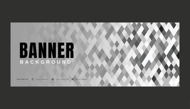 plantilla de banner de fondo de triángulo abstracto simple vector