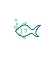 plantilla de logotipo de ilustración de vector de icono de pescado para muchos propósitos. aislado sobre fondo blanco.