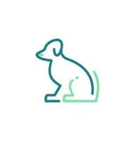 plantilla de logotipo de ilustración de vector de icono de perro para muchos propósitos. aislado sobre fondo blanco.