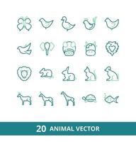 plantilla de logotipo de ilustración de vector de icono animal para muchos propósitos. aislado sobre fondo blanco.