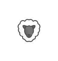 plantilla de logotipo de ilustración de vector de icono de oveja para muchos propósitos. aislado sobre fondo blanco.