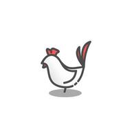 plantilla de logotipo de ilustración de vector de icono de pollo para muchos propósitos. aislado sobre fondo blanco.