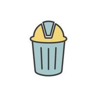 rubbish bin icon vector illustration logo template for many purpose. Isolated on white background.