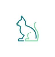 plantilla de logotipo de ilustración de vector de icono de gato para muchos propósitos. aislado sobre fondo blanco.