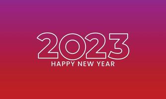 feliz año nuevo 2023. celebración festiva. moderno y moderno para banner y plantilla de publicación de medios vector