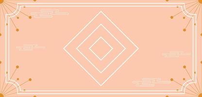 Chinese japanese background frame template vector