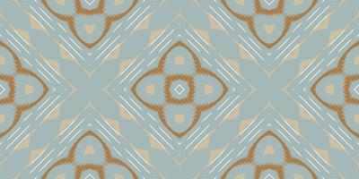 étnico ikat flores batik textil patrón sin costuras diseño vectorial digital para imprimir saree kurti borneo borde de tela símbolos de pincel muestras elegantes vector