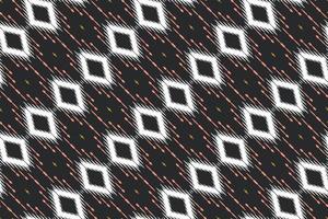 ikkat o ikat textura batik textil patrón sin costuras diseño vectorial digital para imprimir saree kurti borneo borde de tela símbolos de pincel muestras de algodón vector