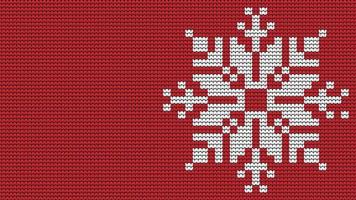 Knitting Seamless Pattern border on Red Background, Knitting Snowflake Ethnic Pattern Border Merry Christmas and happy winter days vector poster