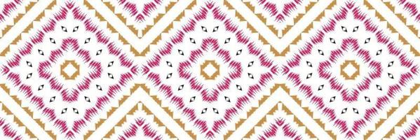 Batik Textile ikat flowers seamless pattern digital vector design for Print saree Kurti Borneo Fabric border brush symbols swatches party wear
