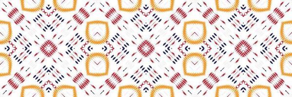 diseño ikat batik textil patrón sin costuras diseño vectorial digital para imprimir saree kurti borneo borde de tela símbolos de pincel muestras con estilo vector