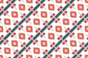 ikkat o ikat marco batik textil patrón sin costuras diseño vectorial digital para imprimir saree kurti borneo borde de tela símbolos de pincel muestras ropa de fiesta vector