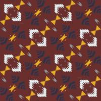 motivo textil batik ikat raya patrón sin costuras diseño vectorial digital para imprimir saree kurti borde de tela símbolos de pincel muestras diseñador vector