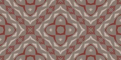 Ethnic ikat print batik textile seamless pattern digital vector design for Print saree Kurti Borneo Fabric border brush symbols swatches designer