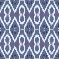 Motif ikat fabric seamless pattern digital vector design for Print saree Kurti Borneo Fabric border brush symbols swatches designer