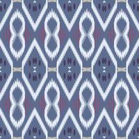 Motif ikat fabric seamless pattern digital vector design for Print saree Kurti Borneo Fabric border brush symbols swatches designer