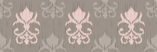 bordado escandinavo de damasco ikat, azteca tribal sin costuras ikat, motivo vectorial textil digital diseño asiático arte antiguo para estampados tela saree mughal franjas textura kurti kurtis kurtas vector