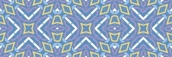 motivo textil batik ikat raya patrón sin costuras diseño vectorial digital para imprimir saree kurti borde de tela símbolos de pincel muestras ropa de fiesta vector