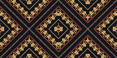 Ikkat or ikat triangle batik textile seamless pattern digital vector design for Print saree Kurti Borneo Fabric border brush symbols swatches designer