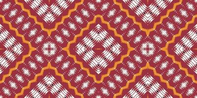 ikkat o ikat damasco batik textil diseño vectorial digital de patrones sin fisuras para imprimir saree kurti borneo borde de tela símbolos de pincel muestras con estilo vector