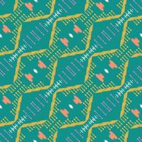 Batik Textile ikat damask seamless pattern digital vector design for Print saree Kurti Borneo Fabric border brush symbols swatches designer