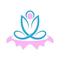 diseño de icono de logotipo de yoga vector