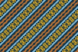 Ikat fabric tribal chevron Seamless Pattern. Ethnic Geometric Batik Ikkat Digital vector textile Design for Prints Fabric saree Mughal brush symbol Swaths texture Kurti Kurtis Kurtas