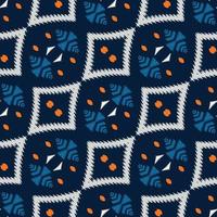 motivo textil batik ikat raya patrón sin costuras diseño vectorial digital para imprimir saree kurti borneo borde de tela símbolos de pincel muestras elegantes vector