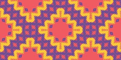 ikkat o ikat aztec batik textil patrón sin costuras diseño de vector digital para imprimir saree kurti borneo borde de tela símbolos de pincel muestras ropa de fiesta