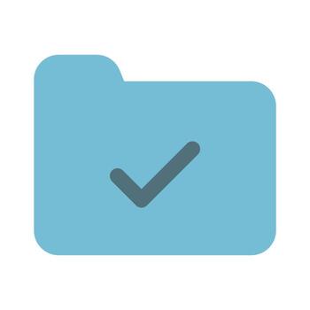 Folder Icon Solid Two Color vector