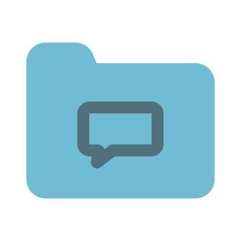 Folder Icon Solid Two Color vector