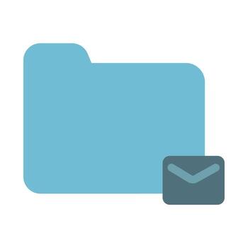 Folder Icon Solid Two Color vector