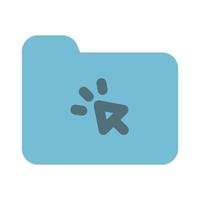 Folder Icon Solid Two Color vector