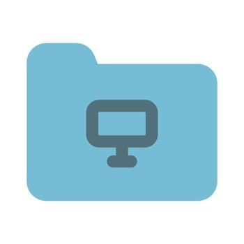 Folder Icon Solid Two Color vector