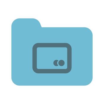 Folder Icon Solid Two Color vector