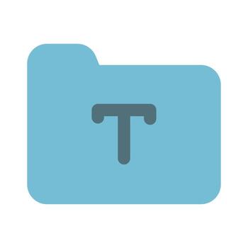 Folder Icon Solid Two Color vector