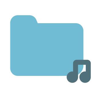 Folder Icon Solid Two Color vector